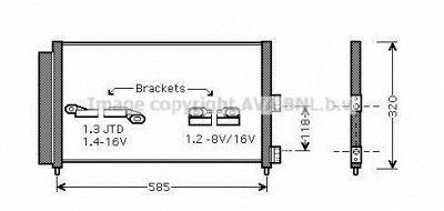 AVA QUALITY COOLING ft5289d -  Конденсатор, кондиционер